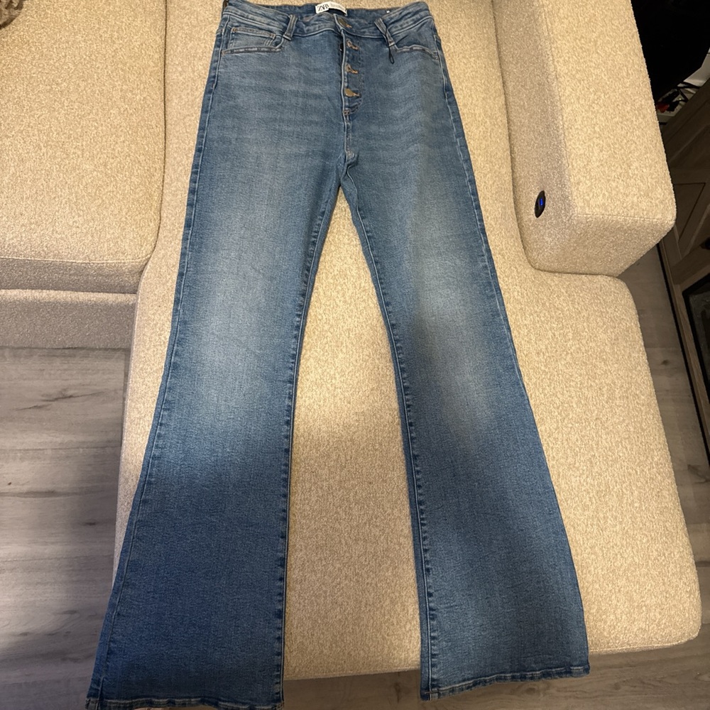 Zara Blue Flare Women's Jeans